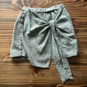 Olive Wrap Skirt